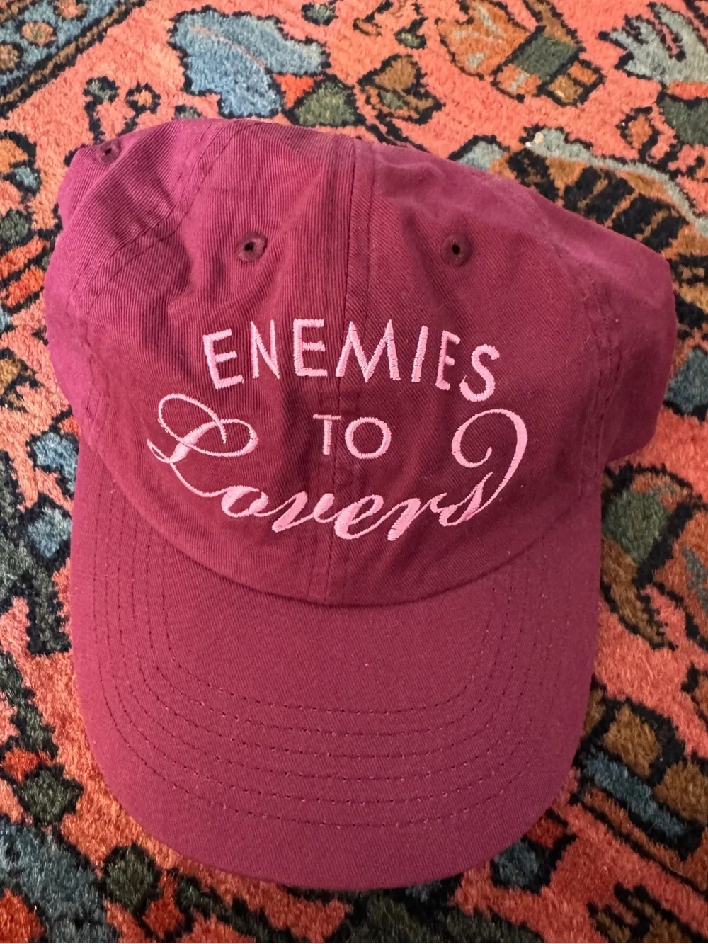 Enemies to Lovers Embroidered Baseball Hat | 831 Stories | Like New